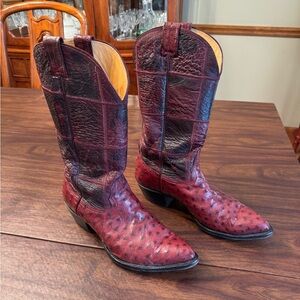 Men’s Genuine Full Quill Ostrich Leather Boot